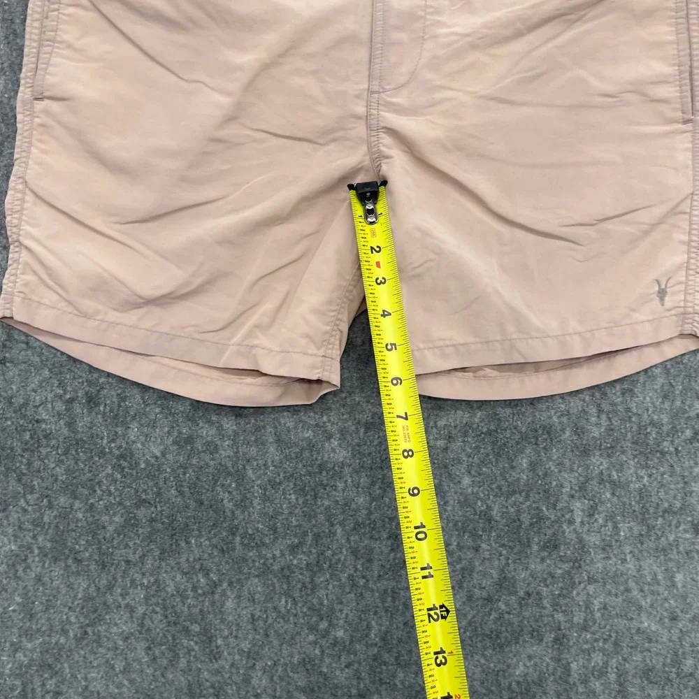AllSaints Swim Shorts Mens Medium Ramskull Pink Tan Mesh Lined Trunks